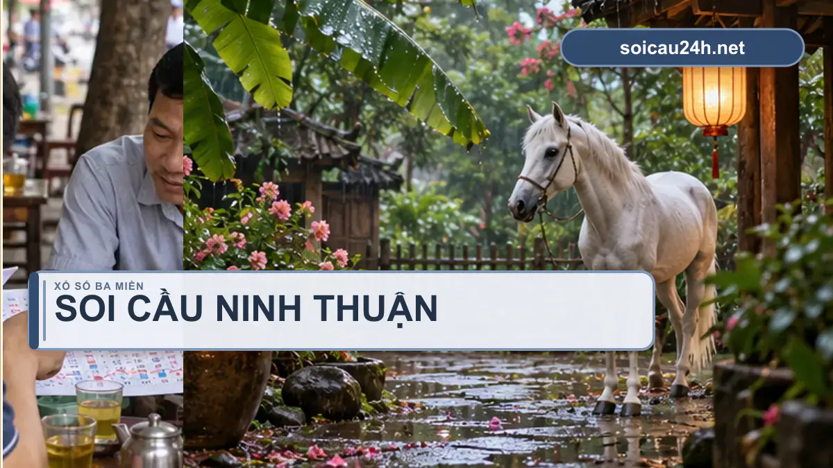 Minh họa dự đoán XSNT - Soi cầu xổ số Ninh Thuận theo phong cách xổ số Việt Nam.