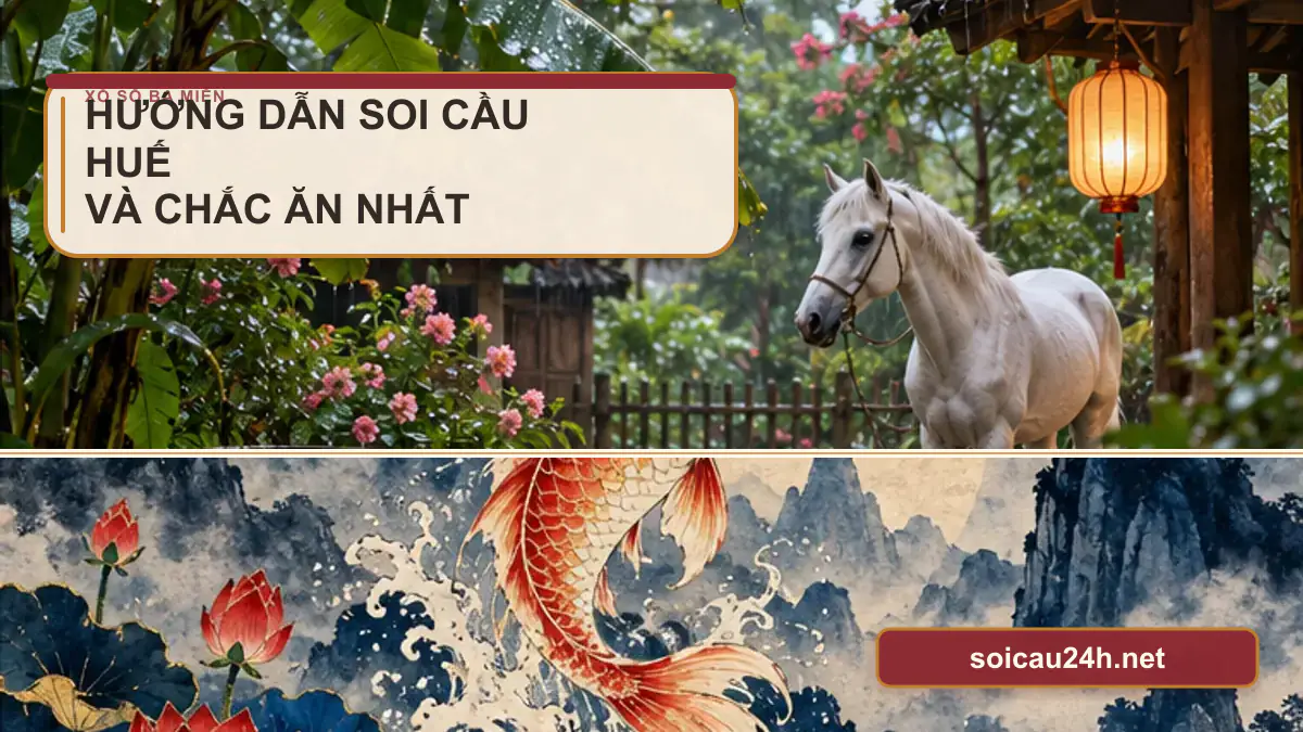 Minh họa hướng dẫn soi cầu Huế và chắc ăn nhất theo phong cách xổ số Việt Nam.