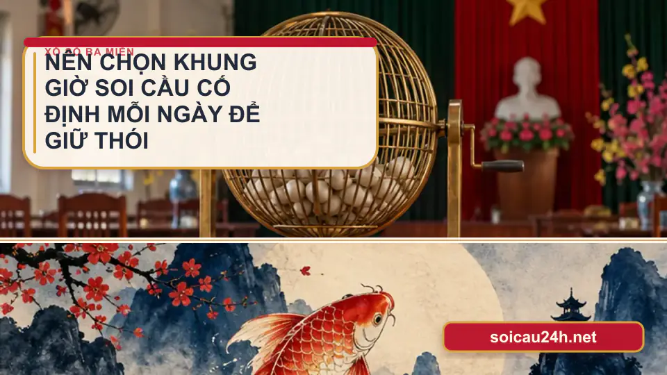 Minh họa minh họa nên chọn khung giờ soi cầu cố định mỗi ngày để giữ thói quen phân tích.