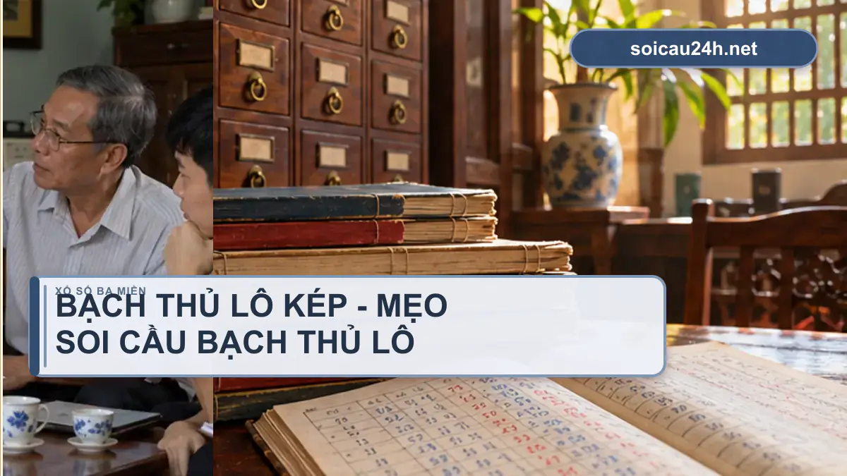 Minh họa bạch Thủ Lô Kép - Mẹo Soi Cầu Bạch Thủ Lô theo phong cách xổ số Việt Nam.