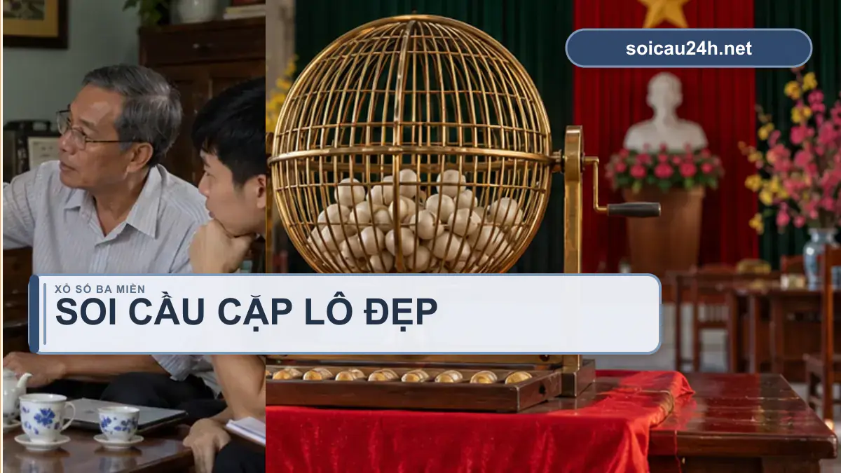 Minh họa soi Cầu Cặp Lô Đẹp theo phong cách xổ số Việt Nam.