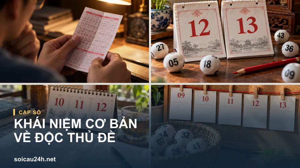 Ảnh các bộ số minh họa Khái Niệm Cơ Bản Về Độc Thủ Đề.
