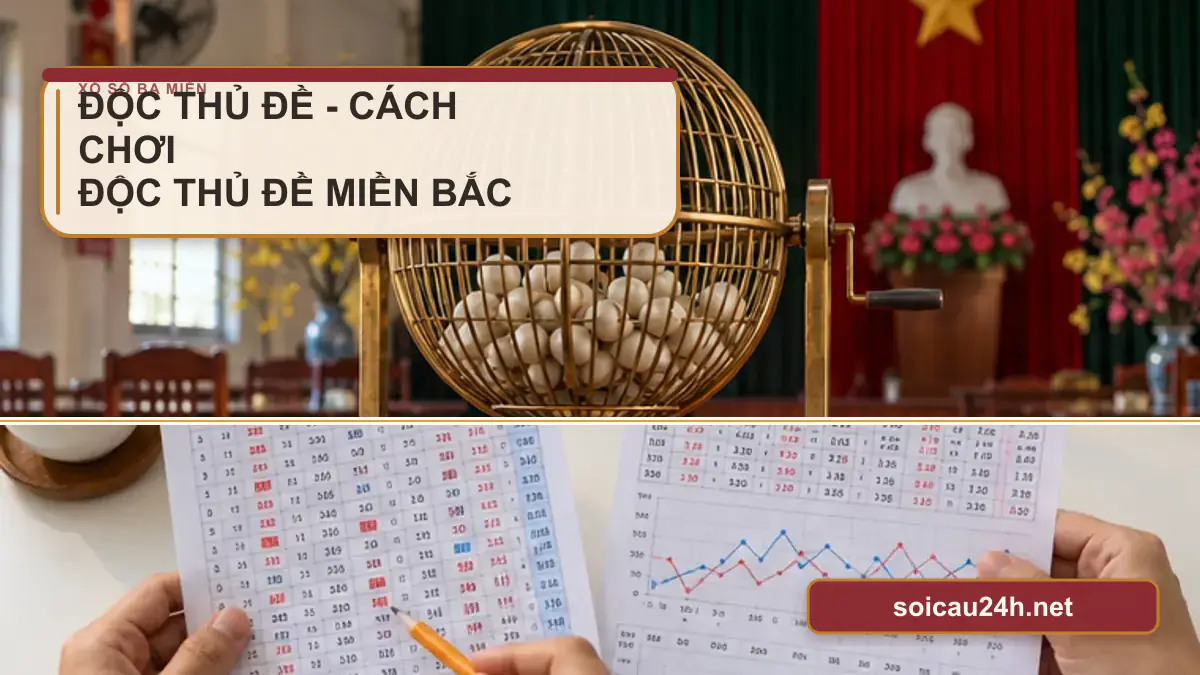 Minh họa độc Thủ Đề - Cách Chơi Độc Thủ Đề Miền Bắc theo phong cách xổ số Việt Nam.