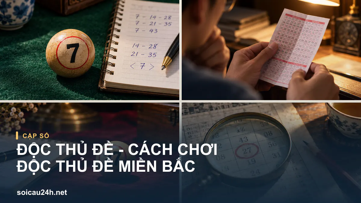 Ảnh các bộ số minh họa Độc Thủ Đề - Cách Chơi Độc Thủ Đề Miền Bắc.