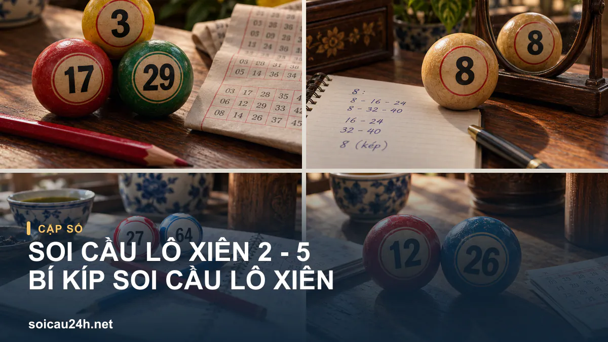Ảnh các bộ số minh họa Soi Cầu Lô Xiên 2 - 5 Bí Kíp Soi Cầu Lô Xiên 2.