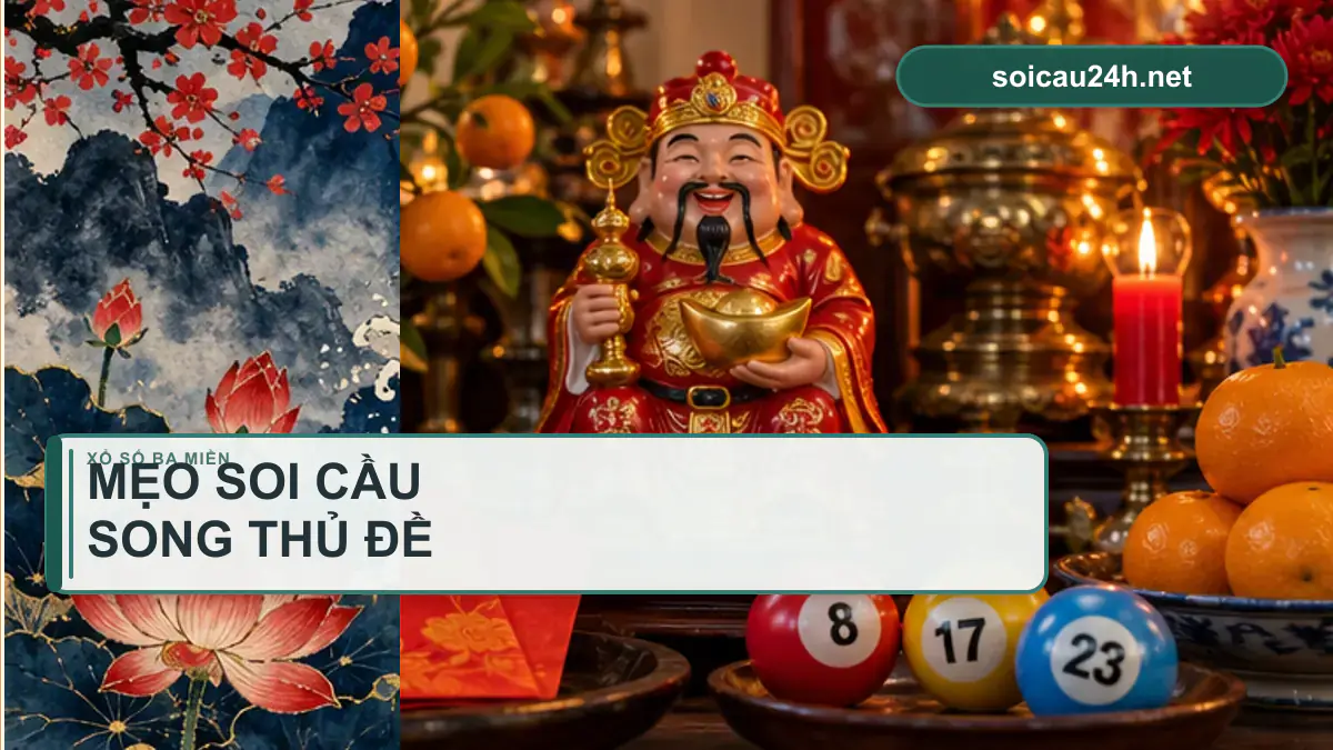 Minh họa mẹo Soi Cầu Song Thủ Đề theo phong cách xổ số Việt Nam.
