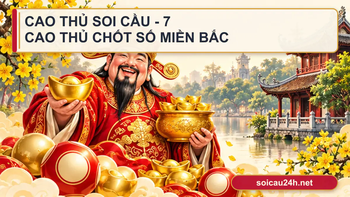 Minh họa cao thủ soi cầu - 7 cao thủ chốt số miền bắc theo phong cách xổ số Việt Nam.