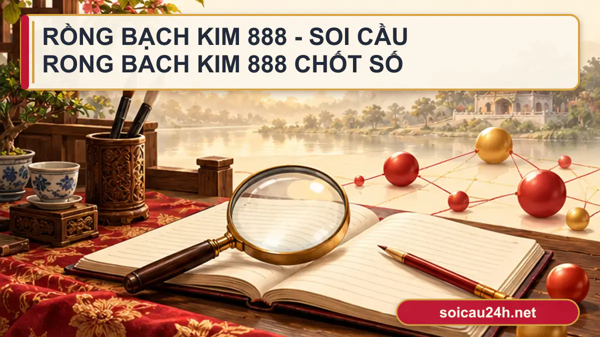 Minh họa rồng bạch kim 888 - Soi cầu rong bach kim 888 chốt số theo phong cách xổ số Việt Nam.