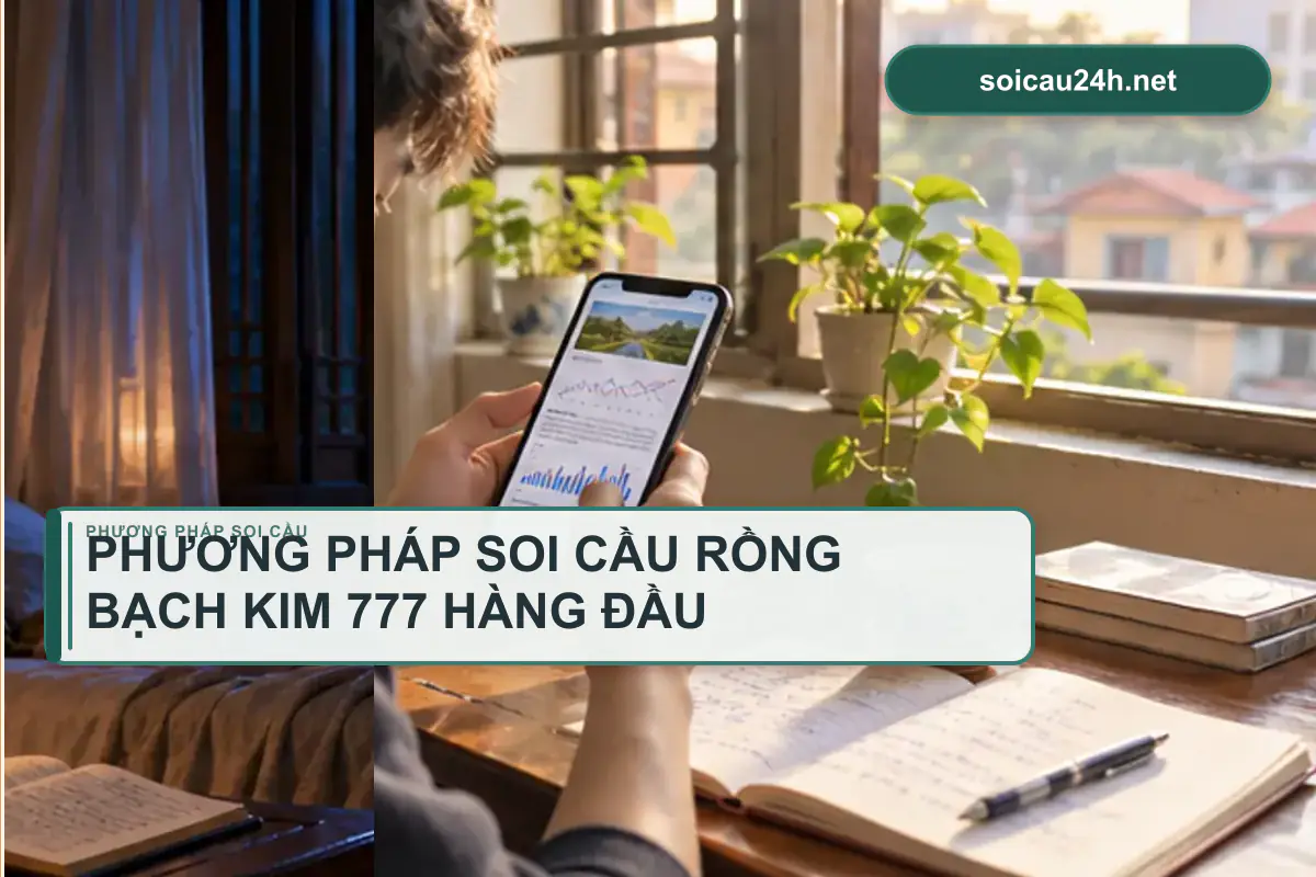 Sơ đồ minh họa phương pháp soi cầu Rồng Bạch Kim 777 hàng đầu.