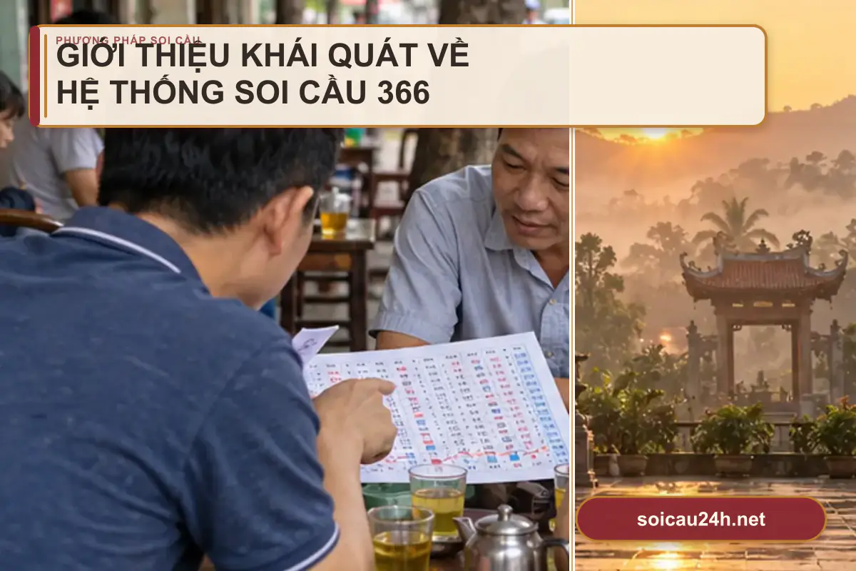 Sơ đồ minh họa giới thiệu khái quát về hệ thống soi cầu 366.