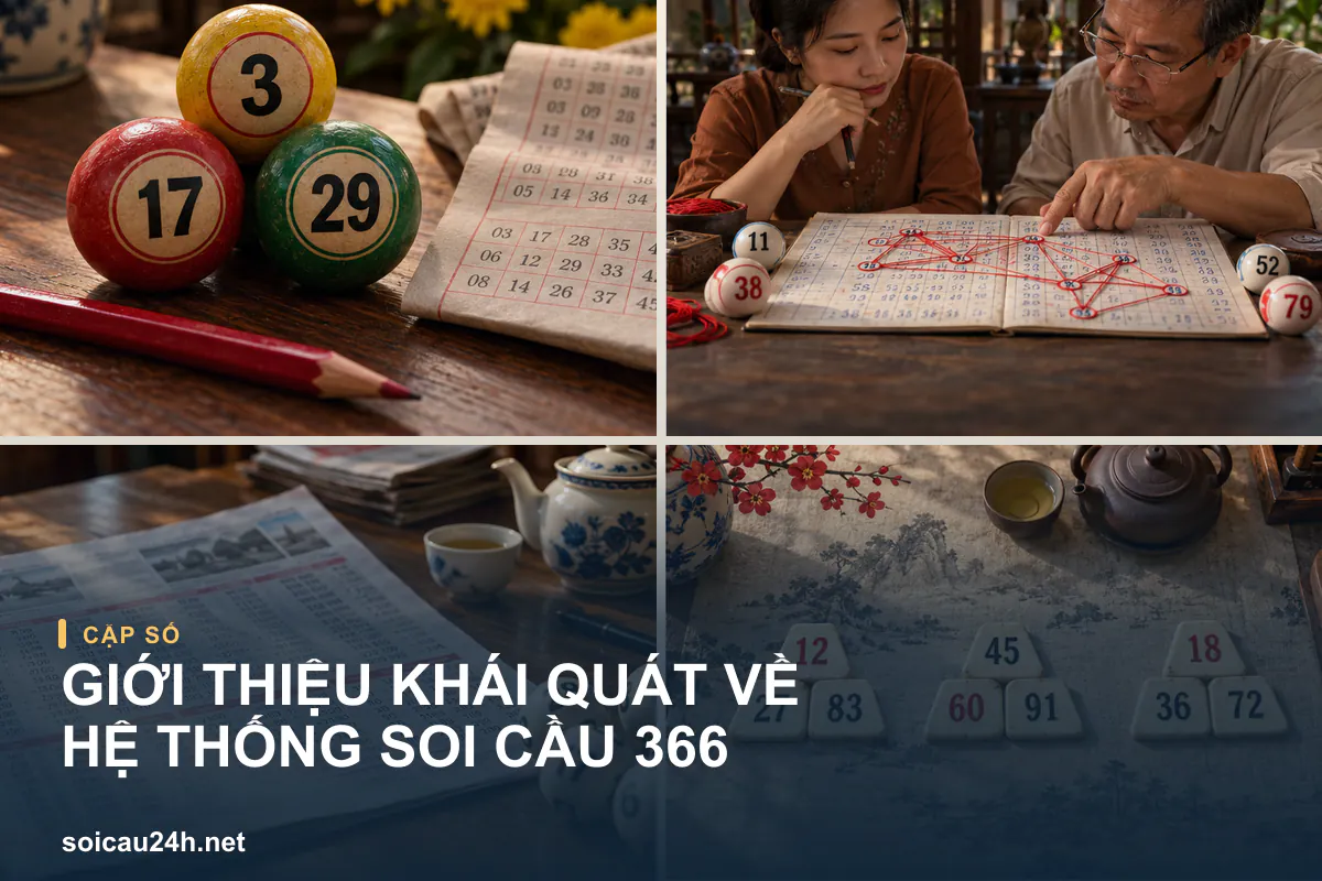 Ảnh các bộ số minh họa Giới thiệu khái quát về hệ thống soi cầu 366.