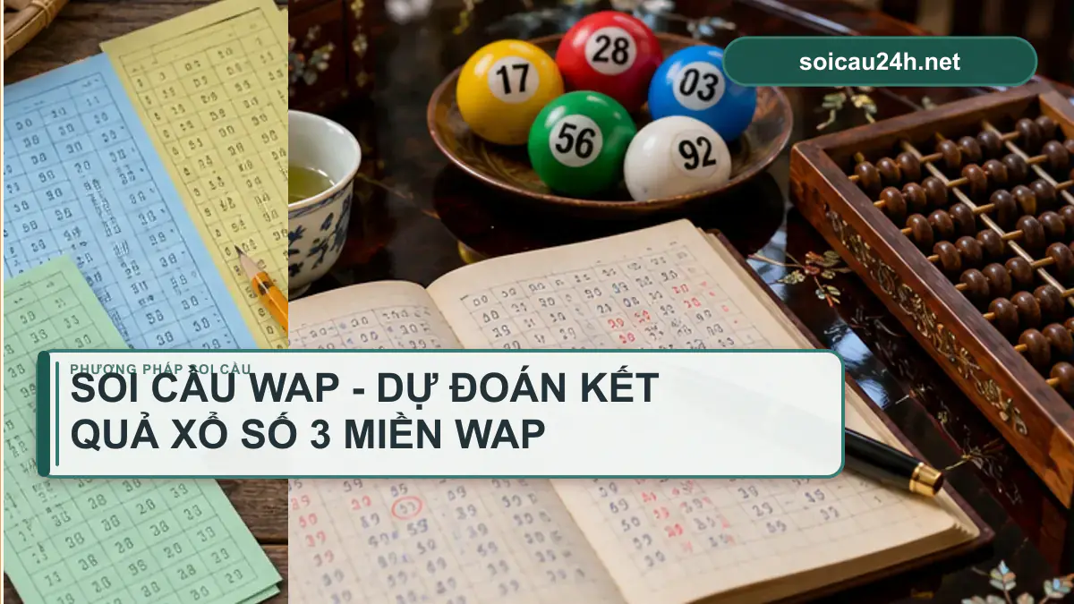 Minh họa soi cầu WAP - Dự đoán kết quả xổ số 3 miền wap theo phong cách xổ số Việt Nam.