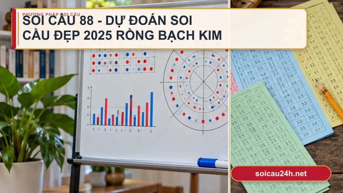Minh họa soi cầu 88 - Dự đoán soi cầu đẹp 2025 rồng bạch kim theo phong cách xổ số Việt Nam.