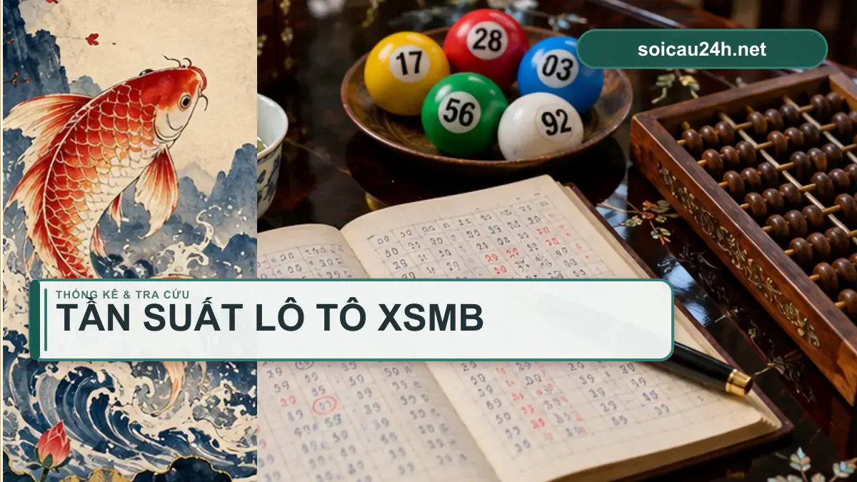 Minh họa tần suất lô tô XSMB theo phong cách xổ số Việt Nam.