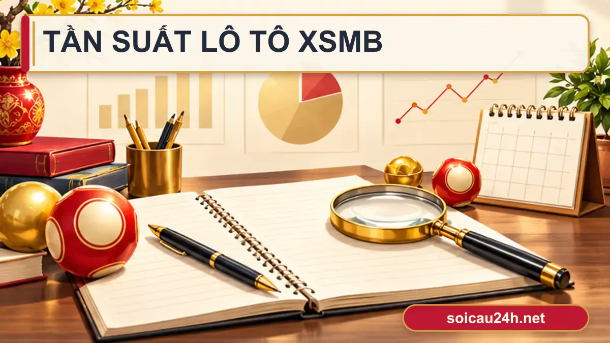 Minh họa tần suất lô tô XSMB theo phong cách xổ số Việt Nam.