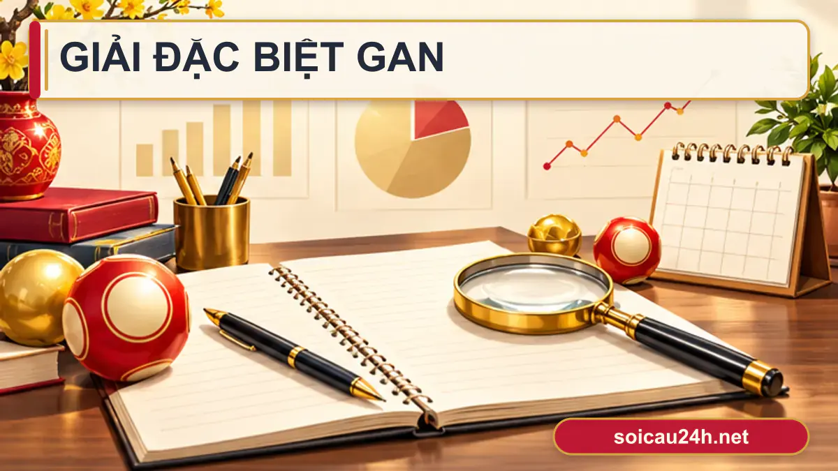 Minh họa giải đặc biệt gan theo phong cách xổ số Việt Nam.