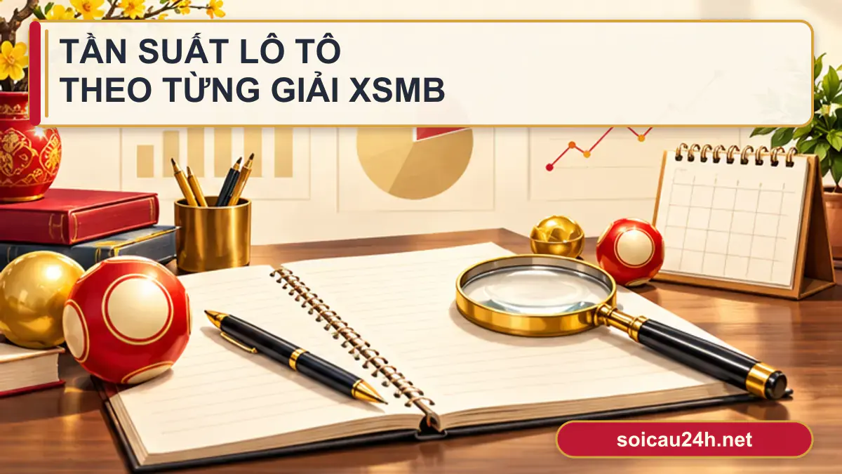 Minh họa tần suất lô tô theo từng giải XSMB theo phong cách xổ số Việt Nam.