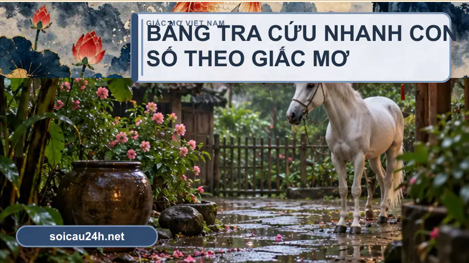 Minh họa minh họa bảng tra cứu nhanh con số theo giấc mơ.