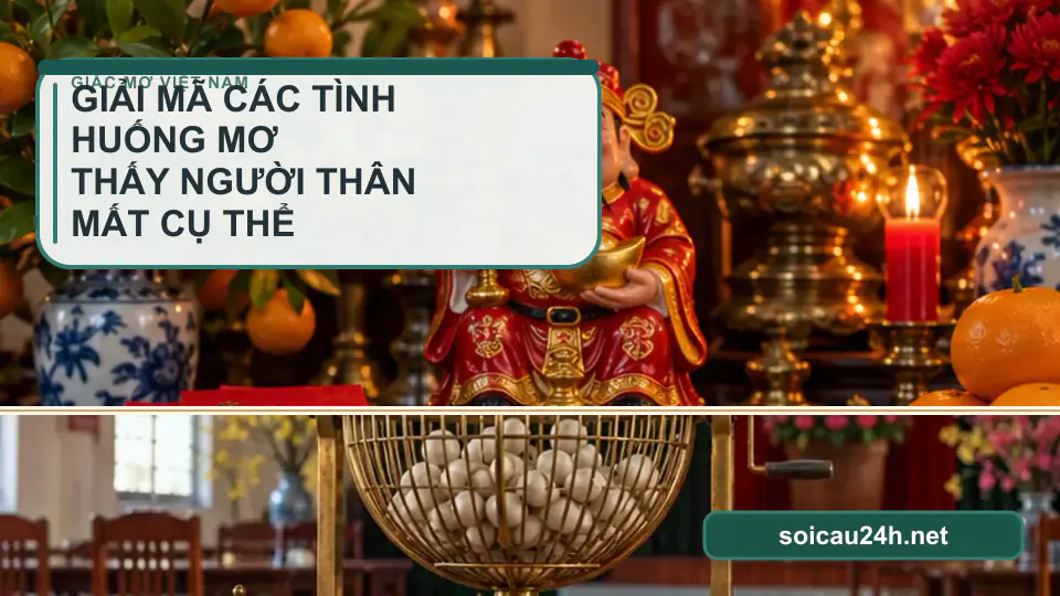 Minh họa minh họa giải mã các tình huống mơ thấy người thân mất cụ thể.
