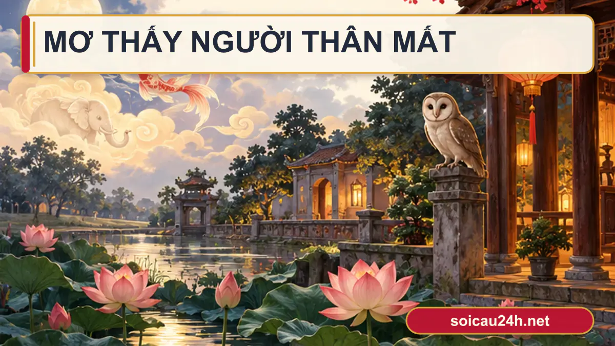 Minh họa mơ thấy người thân mất theo phong cách xổ số Việt Nam.