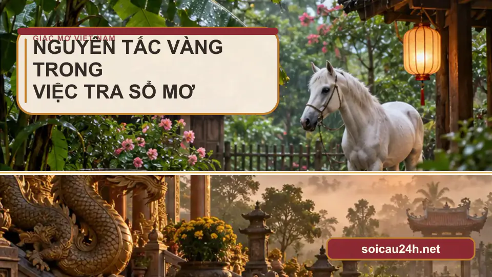 Minh họa minh họa nguyên tắc vàng trong việc tra sổ mơ.