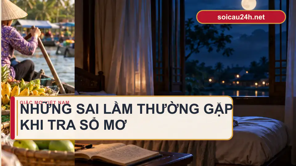 Minh họa minh họa những sai lầm thường gặp khi tra sổ mơ.