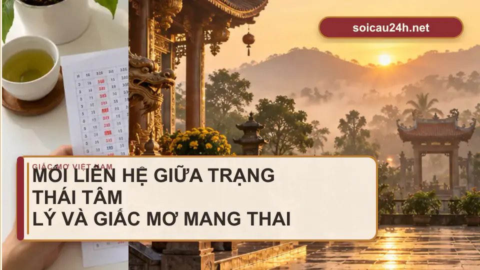 Minh họa minh họa mối liên hệ giữa trạng thái tâm lý và giấc mơ mang thai.