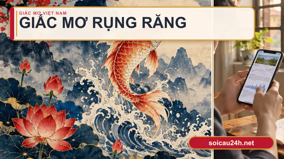Minh họa minh họa giấc mơ rụng răng.
