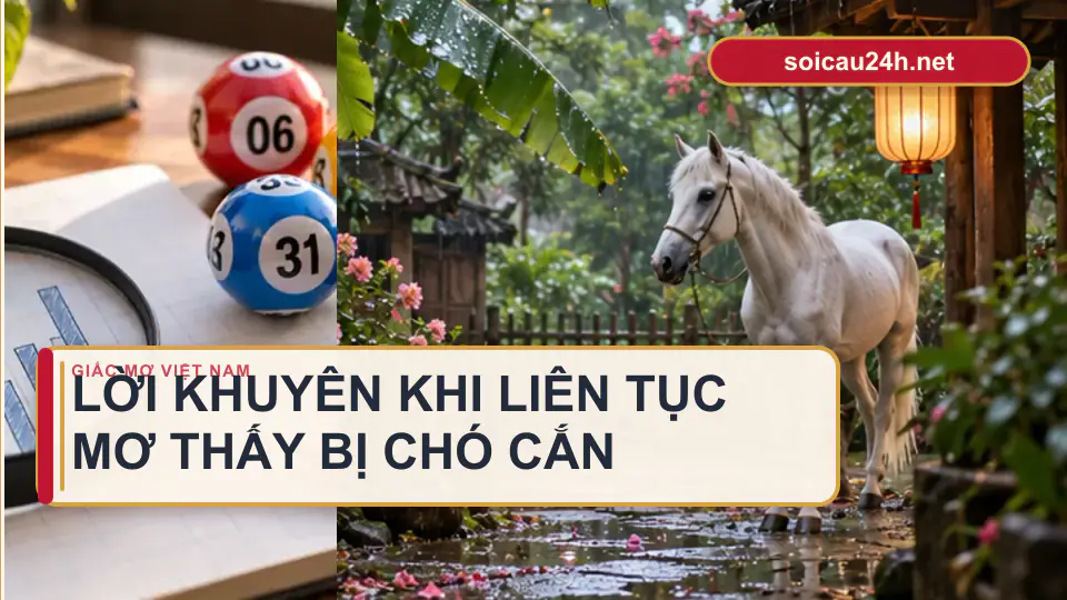 Minh họa minh họa lời khuyên khi liên tục mơ thấy bị chó cắn.