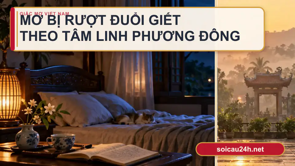Minh họa minh họa mơ Bị Rượt Đuổi Giết Theo Tâm Linh Phương Đông.