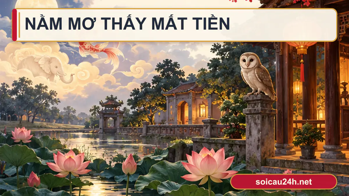 Minh họa nằm Mơ Thấy Mất Tiền theo phong cách xổ số Việt Nam.