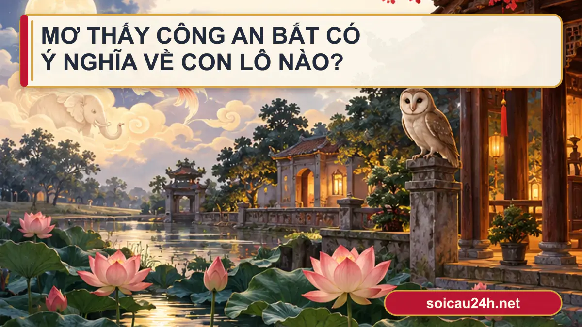 Minh họa mơ Thấy Công An Bắt Có Ý Nghĩa Về Con Lô Nào? theo phong cách xổ số Việt Nam.