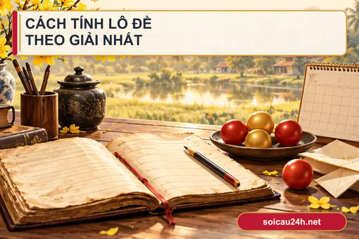 Sơ đồ minh họa cách Tính Lô Đề Theo Giải Nhất.